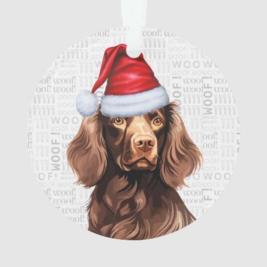 Boykin Spaniel Hond Vakantie Foto Kerstmis Ornament (achterkant)