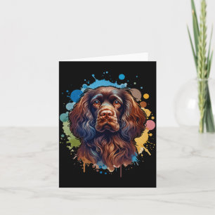 Boykin Spaniel-honden kunst Comfort Kleuren Volwas Kaart