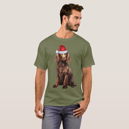 Boykin Spaniel Hondenliefhebber Funny Christmas T-shirt (Voorkant volledig)