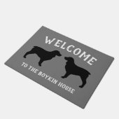 Boykin Spaniel Hondenras Silhouettes Custom Deurmat (Schuin)