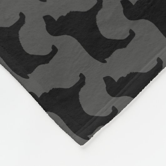 Boykin Spaniel Hondenras Silhouettes Patroon Fleece Deken (Hoek)