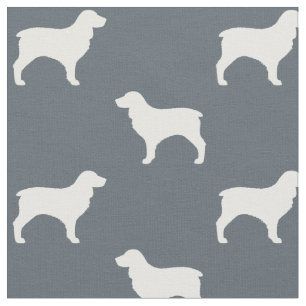 Boykin Spaniel Hondenras Silhouettes Patterned Stof
