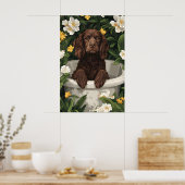 Boykin Spaniel In Bathtub Poster, Funny Dog Poster (Keuken)