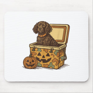 Boykin Spaniel in Camo Cooler Pumpkin Hunting Dog Muismat