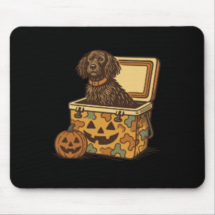 Boykin Spaniel in Camo Cooler Pumpkin Hunting Dog Muismat