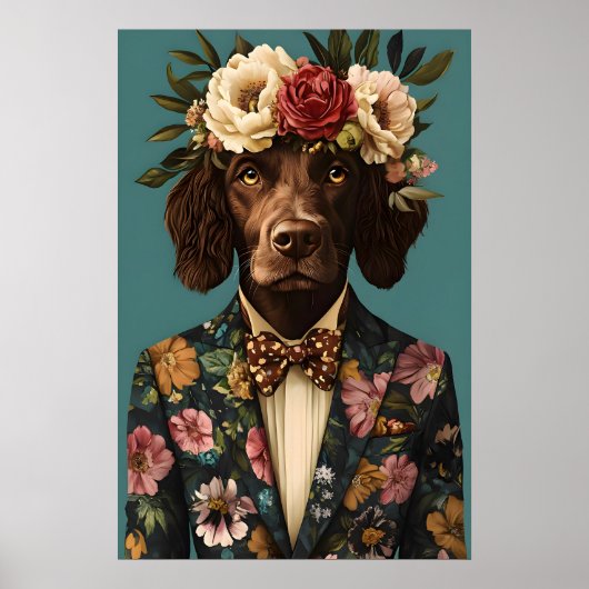 Boykin Spaniel In Suit Poster, Boykin Spaniel Poster (Voorkant)