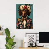 Boykin Spaniel In Suit Poster, Boykin Spaniel Poster (Thuiskantoor)