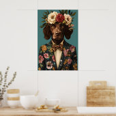 Boykin Spaniel In Suit Poster, Boykin Spaniel Poster (Keuken)