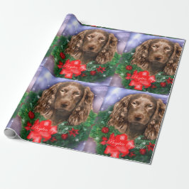 Boykin Spaniel Kerstkrans Cadeaupapier