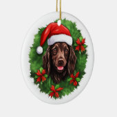 Boykin Spaniel Kerstkrans Keramisch Ornament (Rechts)