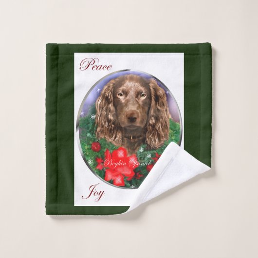 Boykin Spaniel Kerstmis Bad Handdoek (Wasdoekje)