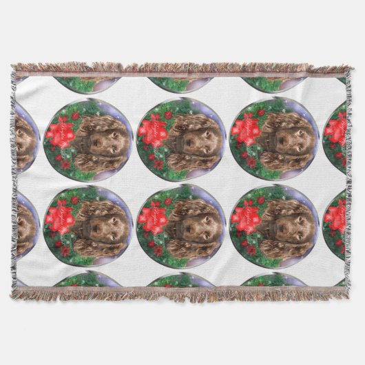 Boykin Spaniel Kerstmis Deken (Voorkant)