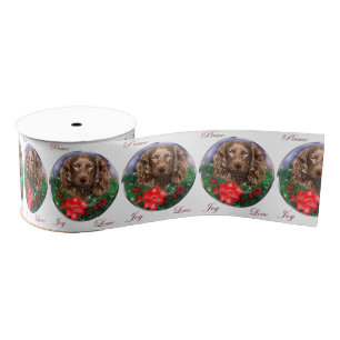 Boykin Spaniel Kerstmis Grosgrain Lint