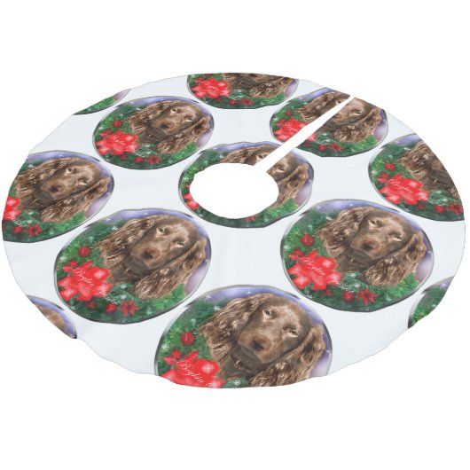 Boykin Spaniel Kerstmis Kerstboom Rok (Gekanteld)