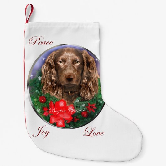 Boykin Spaniel Kerstmis Kleine Kerstsok (Voorkant)