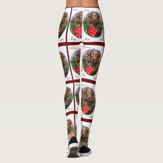 Boykin Spaniel Kerstmis Leggings (Achterkant)