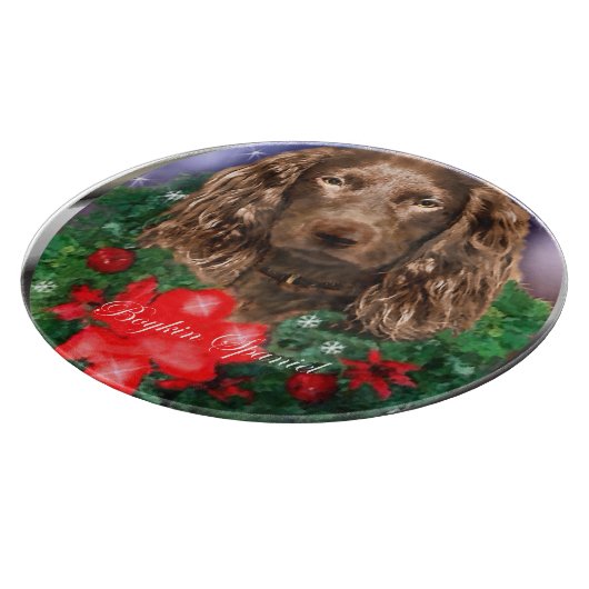 Boykin Spaniel Kerstmis Snijplank (Hoek)