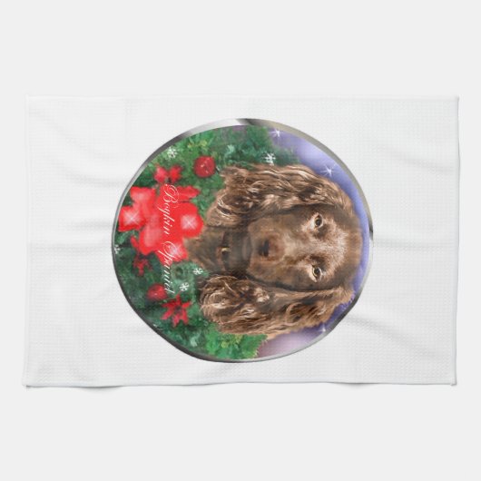 Boykin Spaniel Kerstmis Theedoek (Horizontaal)