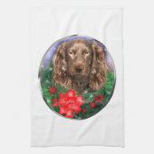 Boykin Spaniel Kerstmis Theedoek (Verticaal)