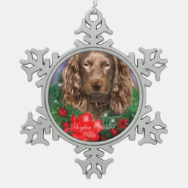 Boykin Spaniel Kerstmis Tin Sneeuwvlok Ornament