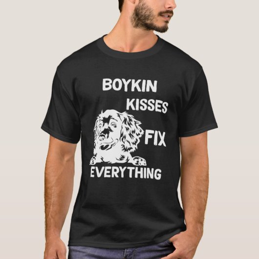 Boykin Spaniel kisses fix everything  1 T-shirt (Voorkant)