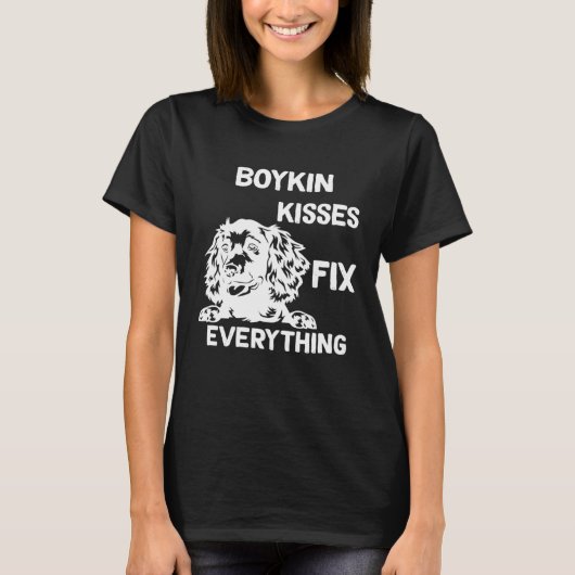 Boykin Spaniel kisses fix everything  1 T-shirt (Voorkant)