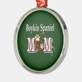 Boykin Spaniel Moeder Metalen Ornament (Links)