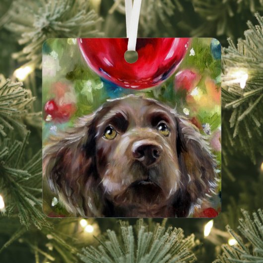Boykin Spaniel Puppy Ornament Kerstmis "Wish" (Insitu)