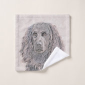 Boykin Spaniel Schilderen - Kute Original Dog Art Bad Handdoek (Wasdoekje)