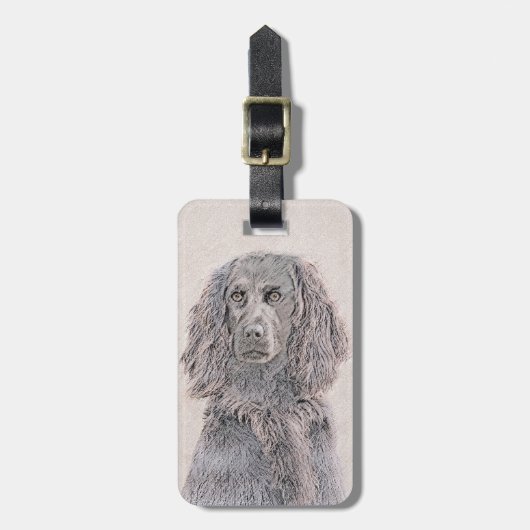 Boykin Spaniel Schilderen - Kute Original Dog Art Bagagelabel (Voorkant verticaal)
