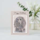 Boykin Spaniel Schilderen - Kute Original Dog Art Briefkaart (Staand voorkant)