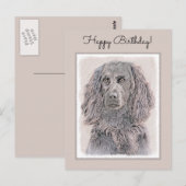 Boykin Spaniel Schilderen - Kute Original Dog Art Briefkaart (Voorkant / Achterkant)