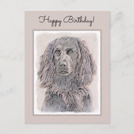 Boykin Spaniel Schilderen - Kute Original Dog Art Briefkaart (Voorkant)