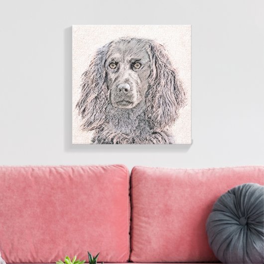 Boykin Spaniel Schilderen - Kute Original Dog Art Canvas Afdruk (Insitu (Woonkamer))