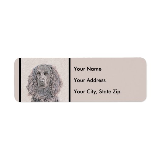 Boykin Spaniel Schilderen - Kute Original Dog Art Etiket (Voorkant)