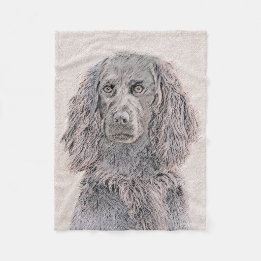 Boykin Spaniel Schilderen - Kute Original Dog Art Fleece Deken (Voorkant)