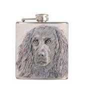 Boykin Spaniel Schilderen - Kute Original Dog Art Heupfles (Voorkant)