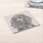 Boykin Spaniel Schilderen - Kute Original Dog Art Kartonnen Onderzetters (Schuin)