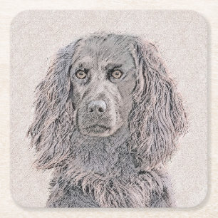 Boykin Spaniel Schilderen - Kute Original Dog Art Kartonnen Onderzetters