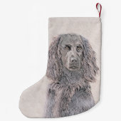 Boykin Spaniel Schilderen - Kute Original Dog Art Kleine Kerstsok (Achterkant)