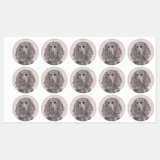 Boykin Spaniel Schilderen - Kute Original Dog Art Labels (Vel)