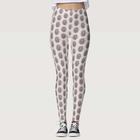 Boykin Spaniel Schilderen - Kute Original Dog Art Leggings (Voorkant)