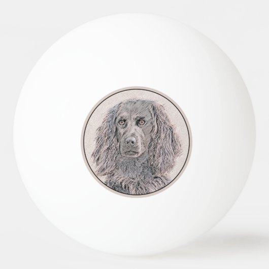 Boykin Spaniel Schilderen - Kute Original Dog Art Pingpongbal (Voorkant)