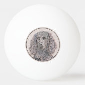 Boykin Spaniel Schilderen - Kute Original Dog Art Pingpongbal (Achterkant)