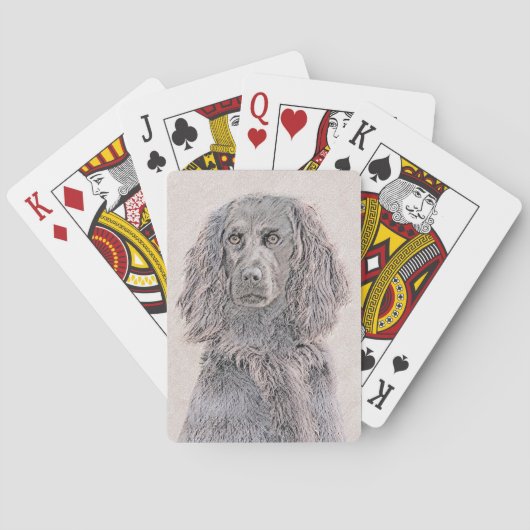 Boykin Spaniel Schilderen - Kute Original Dog Art Pokerkaarten (Achterkant)