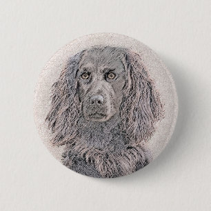 Boykin Spaniel Schilderen - Kute Original Dog Art Ronde Button 5,7 Cm