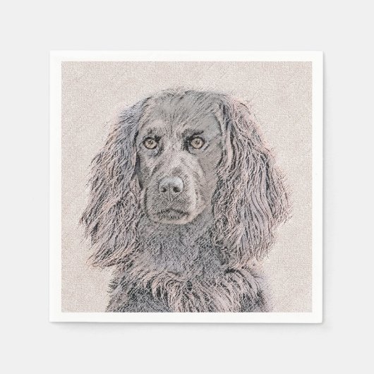 Boykin Spaniel Schilderen - Kute Original Dog Art Servet (Voorkant)