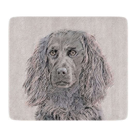Boykin Spaniel Schilderen - Kute Original Dog Art Snijplank (Voorkant)