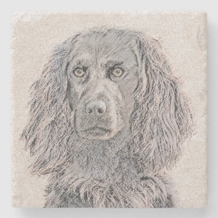 Boykin Spaniel Schilderen - Kute Original Dog Art Stenen Onderzetter
