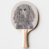 Boykin Spaniel Schilderen - Kute Original Dog Art Tafeltennisbatje (Achterkant)